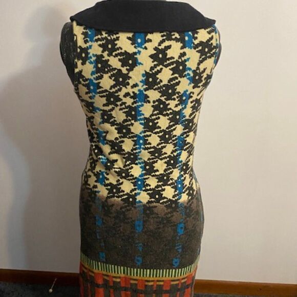 Aryeh Black Multi Knit sleeveless tunic dress, size large - Picture 3 of 5